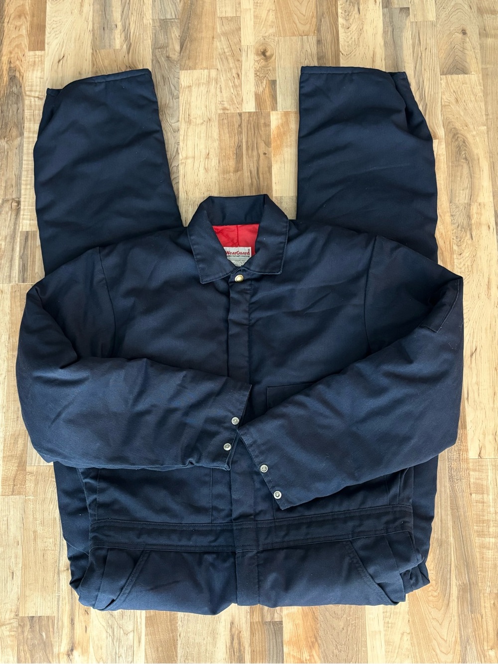 Vintage 90s WearGuard Insulated Coveralls Medium Tall Navy Made USA Workwear